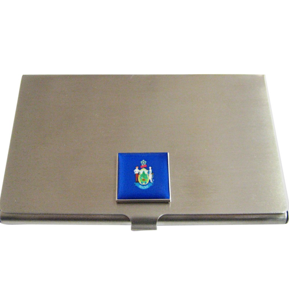 Maine State Flag Business Card Holder